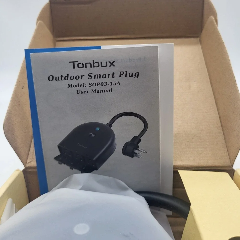 Tonbux Outdoor Wifi Smart Plug, 3 Sockets Model SOP03-15A 125V